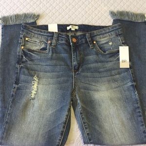 BP. Skinny destroyed ankle denim jeans